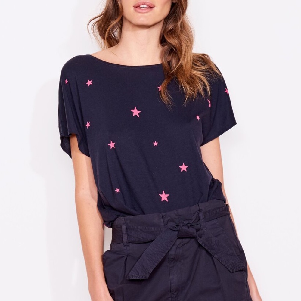Sold….  SUNDRY Navy Tee w/ Stars SOLD